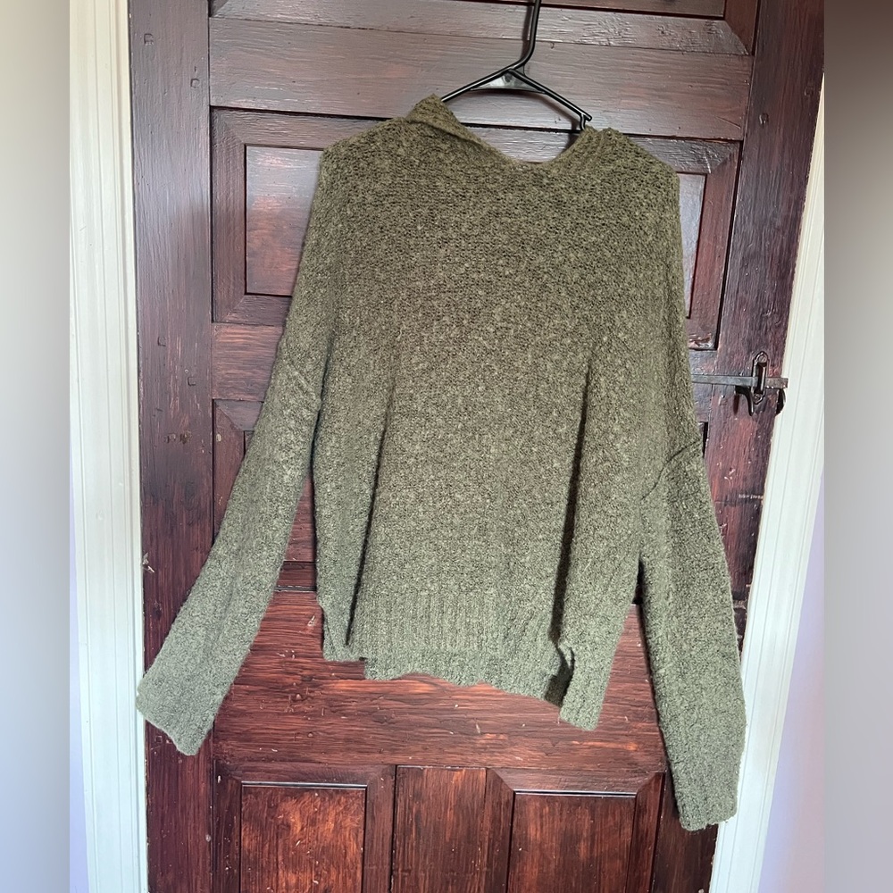 Oversized Wool-blend Sweater with Hood